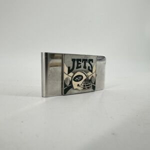 New York Jets NFL Money Clip Silver Tone Enamel Helmet Logo Mens Accessory
